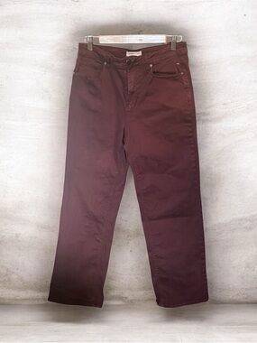 Oat New York Women's Straight Leg Jeans in Deep Burgundy